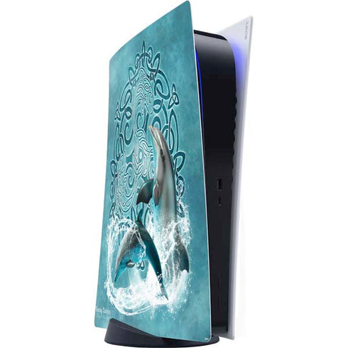 Brigid Ashwood Dolphin Celtic Knot PS5 Digital Edition Console Skin